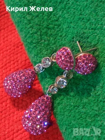 ЕЛЕГАНТНИ СКЪПОЦЕННИ СРЕБЪРНИ ОБЕЦИ РОДИРАНО СРЕБРО 925 с ЦВЕТНИ КАМЪНИ / ЦИРКОНИ 49282, снимка 17 - Обеци - 49876618