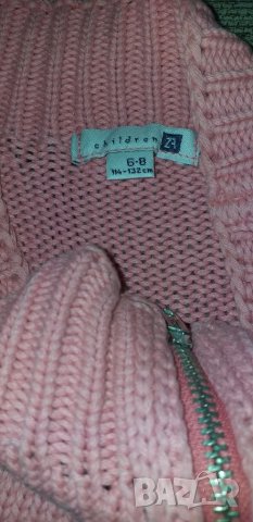 Детска плетена жилетка, размер 6-8, снимка 3 - Детски пуловери и жилетки - 26922757
