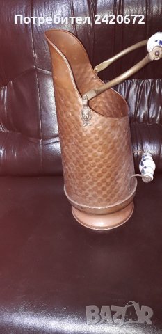    стара  медна кофа от   миналия век, снимка 2 - Колекции - 43938661