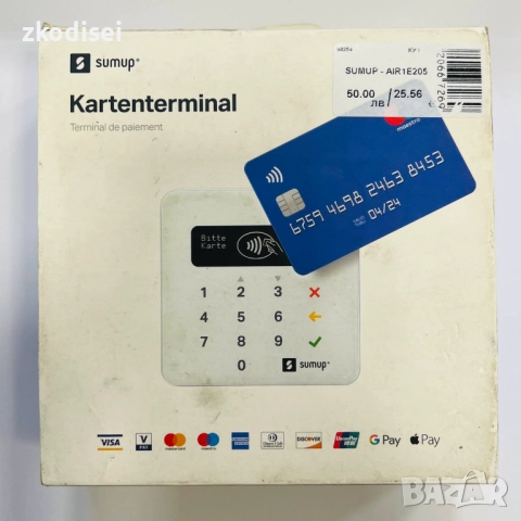 POS терминал SUMUP AIR1E205, снимка 2 - Друго търговско оборудване - 51509909