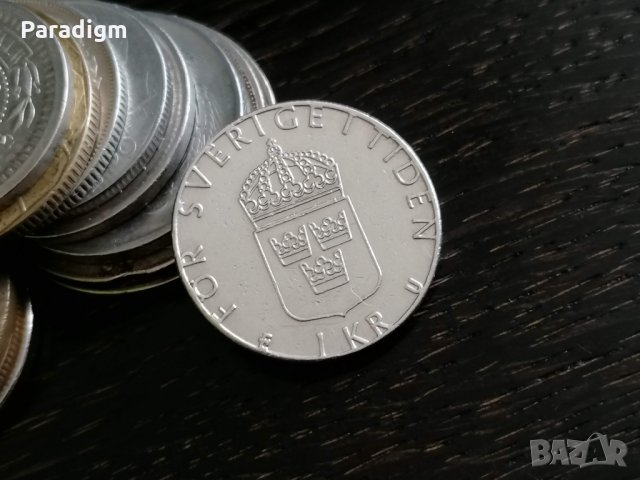 Монета - Швеция - 1 крона | 1981г.