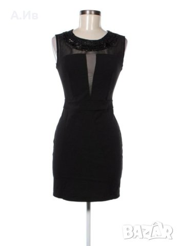 Черна рокля с мъниста