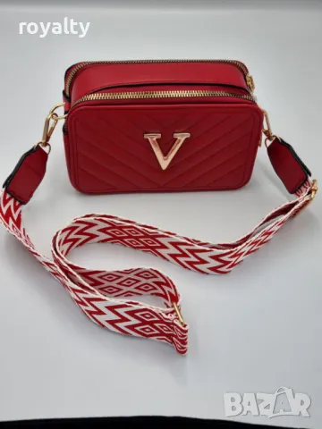 Елегантна дамска чанта с капитониран дизайн и златист акцент Различни цветове , снимка 4 - Чанти - 49003417