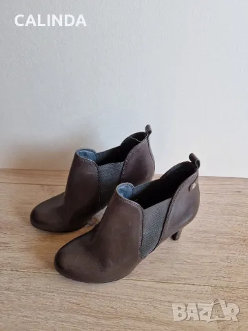 Clarks нови кафяви боти от естествена кожа 39.5 номер, снимка 4 - Дамски боти - 47960687