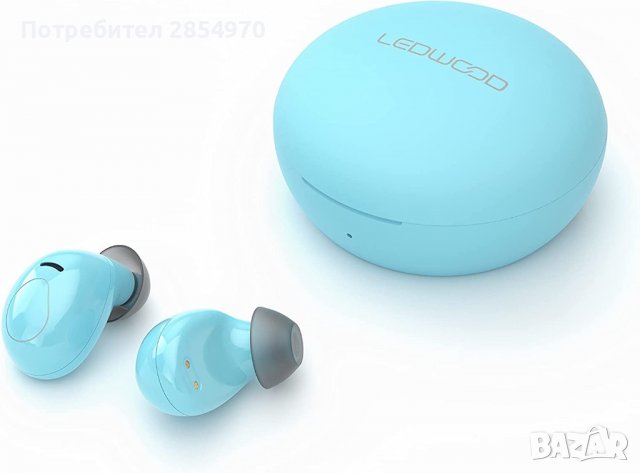 LEDWOOD In-Ear Bluetooth Headset with Wireless Charging Case I9W