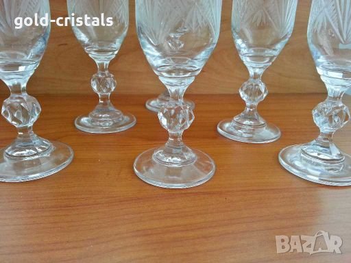  кристални чаши , снимка 6 - Антикварни и старинни предмети - 28433533