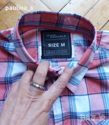 Мъжка брандова риза в каре "Jean Pascale"® , снимка 3 - Ризи - 33397489