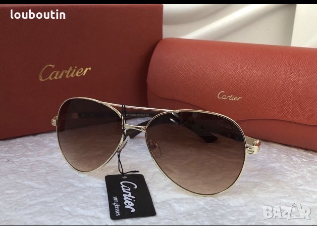 Cartier унисекс мъжки слънчеви очила с кожа и дървени дръжки 3 в 1, снимка 8 - Слънчеви и диоптрични очила - 28356030