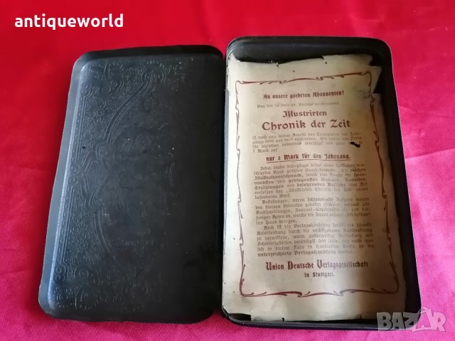 Много Стара Немска Ламаринена ,Метална Кутия 1896г., снимка 3 - Антикварни и старинни предмети - 35417694