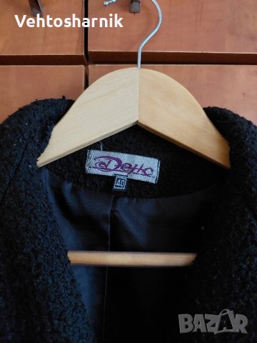 ДЕНС дамско черно палто в размер S, снимка 2 - Палта, манта - 43101362