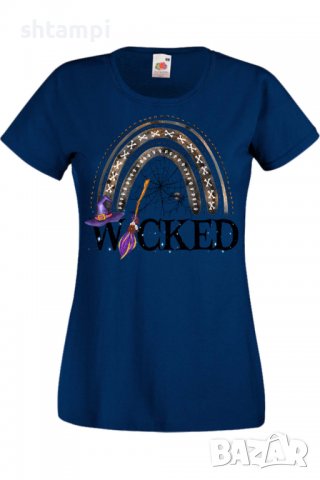 Дамска тениска Wicked Witch for white,Halloween,Хелоуин,Празник,Забавление,Изненада,Обичаи,, снимка 5 - Тениски - 38154579