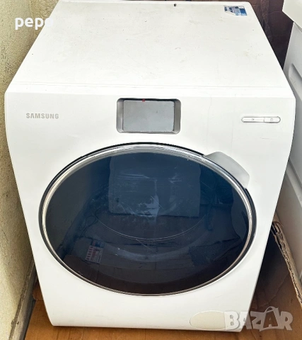 Пералня Samsung Crystal Blue WW10H9600EW, Smart Control WiFi, 10 кг, 1600 об/мин, Клас A+++(-50%), снимка 2 - Перални - 53556226