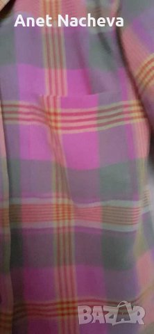 Дамска риза каре,с къс ръкав , снимка 2 - Ризи - 28417113