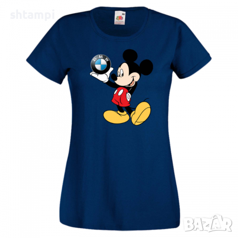 Дамска тениска Mickey Mouse BMW Мини ,Изненада,, снимка 5 - Тениски - 36528678