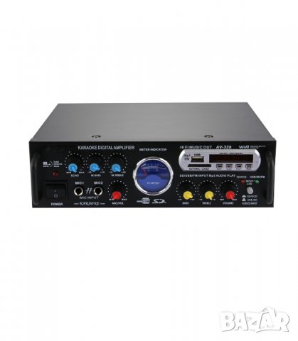 Караоке усилвател - модел UKC AV-339BT, снимка 3 - Ресийвъри, усилватели, смесителни пултове - 26901708