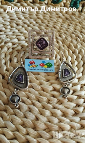 Дамски комплект  обеци и пръстен със смола. Бижута Луди гъби. Идея за подарък.