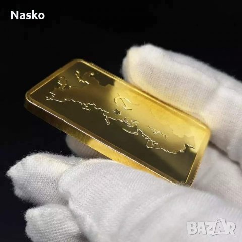 Позлатена сувенирна плочка СССР, снимка 2 - Нумизматика и бонистика - 37923445