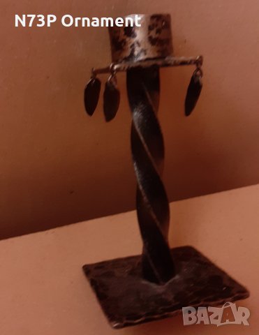 СВЕЩНИК. КОВАНО ЖЕЛЯЗО. РЪЧНА ИЗРАБОТКА. , снимка 3 - Колекции - 28252735