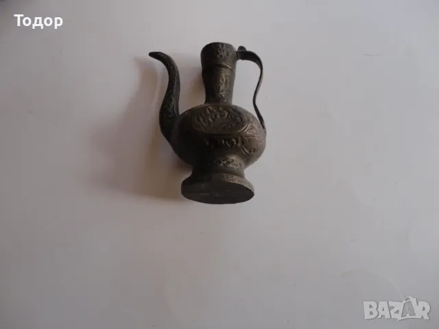 Бронзов съд ибрик, снимка 6 - Антикварни и старинни предмети - 48425462