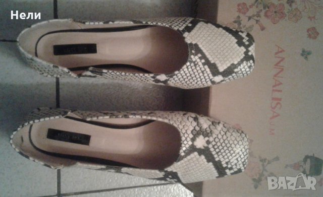Елегантни обувки-змийски принт, снимка 4 - Дамски елегантни обувки - 32728841