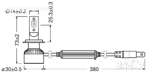 Диодни крушки OSRAM H7 XTR-64210DWXTR 18W 12V PX26D, снимка 5 - Аксесоари и консумативи - 47377331