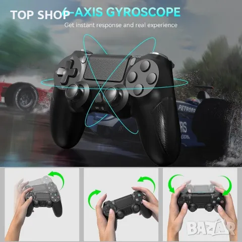 Безжичен контролер за PlayStation 4 и компютър от Batteltron, снимка 2 - Аксесоари - 48469757