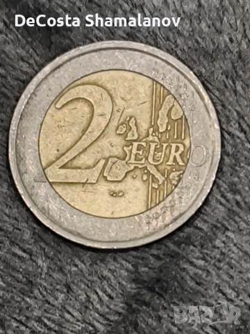 Италианска монета 2 евро Данте, снимка 2 - Нумизматика и бонистика - 53487886