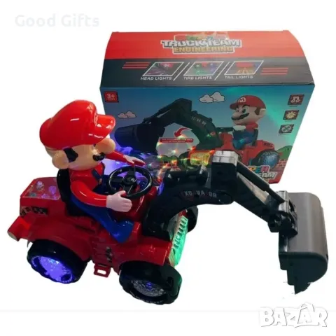 Интерактивна играчка трактор Супер Марио, музикален и светещ, снимка 2 - Други - 50161628