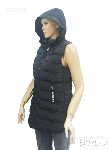 Черен дамски елек, снимка 2 - Елеци - 53167405