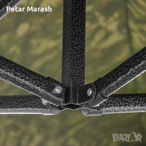 Камуфлажна Сгъваема Градинска Шатра 3×3м тип Хармоника – стабилна, водоустойчива и лесна за разпъван, снимка 9 - Градински мебели, декорация  - 51452173