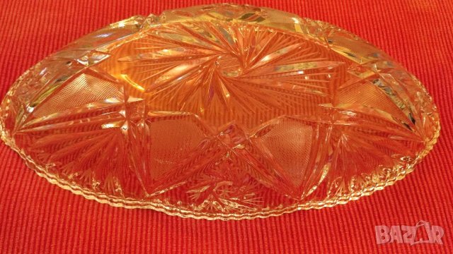 Стара кристална купа, фруктиера. , снимка 3 - Антикварни и старинни предмети - 40717734