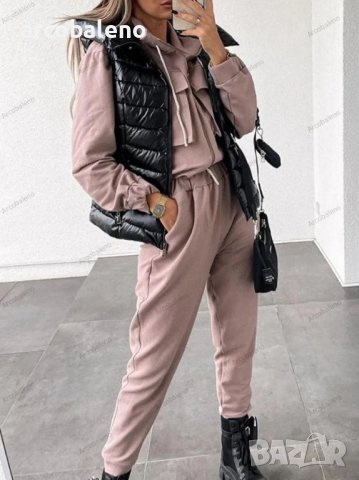 Моден ежедневен дамски комплект от две части, 3цвята  , снимка 9 - Комплекти - 42735997