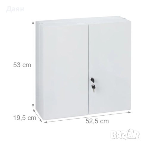 Шкаф за лекарства Relaxdays XXL, 2 врати, стомана, заключващ се, 11 отделения, медицински шкаф , снимка 4 - Шкафове - 52748852