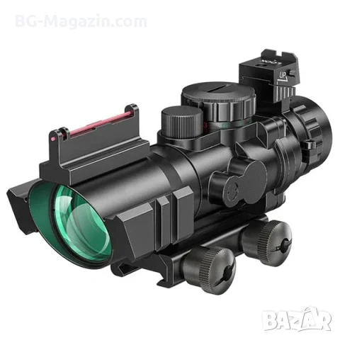 Оптика 4×32 мерник с фибро влакно тактически бързомер за въздушна пушка еърсофт лов оптически прицел, снимка 12 - Оборудване и аксесоари за оръжия - 51051637