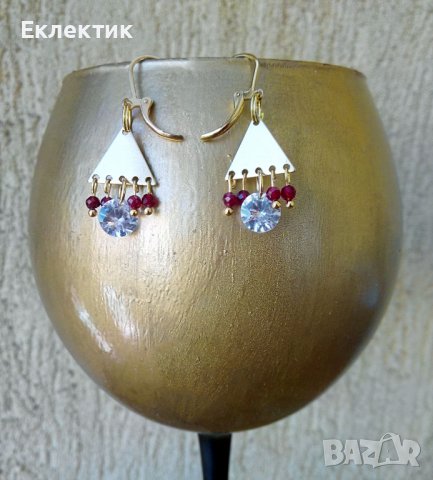 Обеци с кубичен цирконий, снимка 2 - Обеци - 37911042