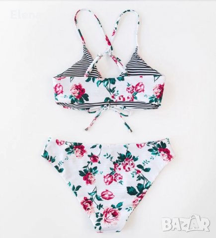 Бял бански костюм на червени рози, снимка 2 - Бански костюми - 33653836