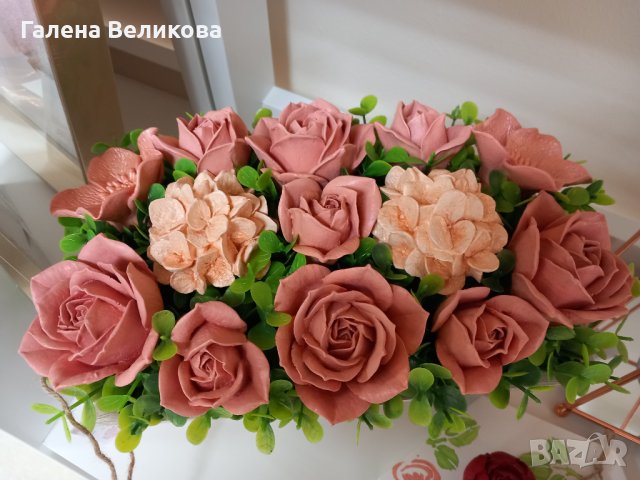 Кашпи с цветя изработени от керамика, снимка 2 - Декорация за дома - 43820703