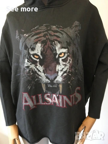 All Saints дамска спортна блуза с качулка XS, снимка 2 - Блузи с дълъг ръкав и пуловери - 53176803