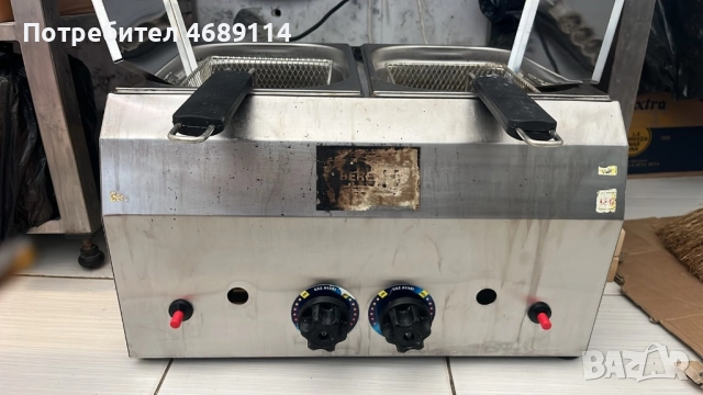 Газов двоен фритюрник използван, снимка 4 - Фритюрници - 52866257