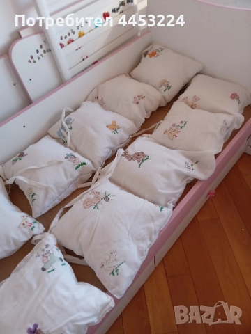 Обиколници за детски легла,матрак от алое вера и чаршафчета, снимка 7 - Спално бельо и завивки - 51496097
