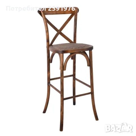 Бар стол Destiny Ε7022 цвят орех, ПРОМО!, снимка 1