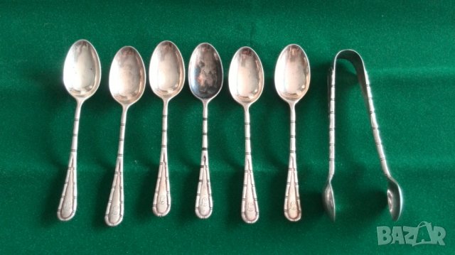 Стари чаени сребърни английски лъжички, снимка 2 - Други ценни предмети - 37155164