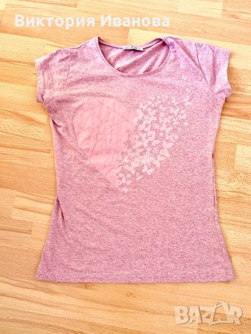 Розова тениска, носена броени пъти , снимка 1