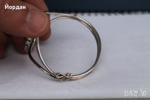 Дамска сребърна гривна, снимка 7 - Гривни - 38883450