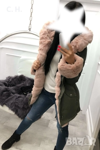 Дамска парка с пух, снимка 2 - Якета - 52496915