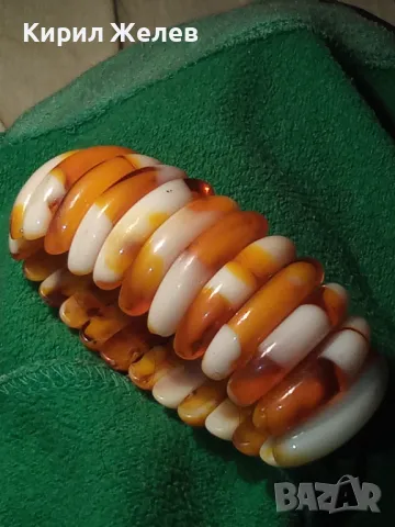 ПРЕКРАСНА РАЗТЕГЛИВА ВИНТИДЖ АРТ КЕХЛИБАРЕНА ГРИВНА от ТОПЕН / ПРЕСОВАН БАЛТИЙСКИ КЕХЛИБАР 47174, снимка 13 - Гривни - 47198792