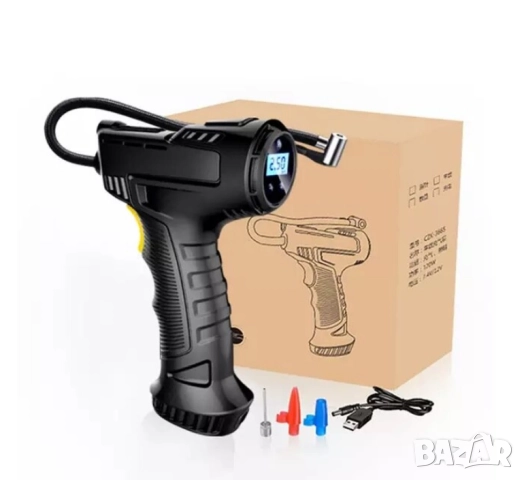 Акумулаторен компресор за гуми - компактен, интелигентен, с ергономичен дизайн , снимка 2 - Аксесоари и консумативи - 52099167