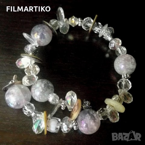 Ръчно изработена гривна от естествен седеф, снимка 3 - Гривни - 28635391