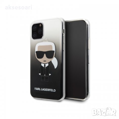 Дизайнерски противоударен кейс Karl Lagerfeld KLHCN65TRDFKBK за iPhone 11 Pro Max
