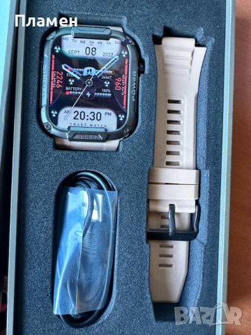 Мъжки военен смарт часовник MELANDA 1.85 Bluetooth Call Smartwatch, снимка 3 - Смарт часовници - 42926813